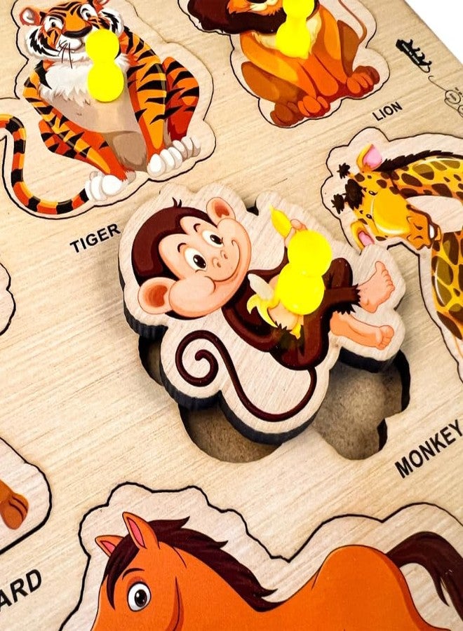 BuGBee peg Board for Kids | Montessori Toys for 2+ Year Old | Wooden Puzzle for Kids 3+ Years | Animal, Fruits, Vegetable, Human Body Parts, Vehicles Combo Pack of 5 - Image 3